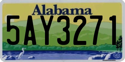 AL license plate 5AY3271