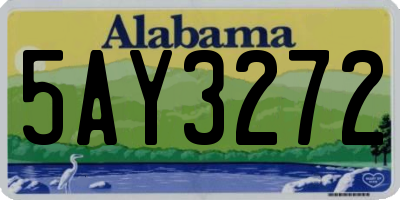 AL license plate 5AY3272