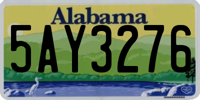 AL license plate 5AY3276