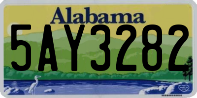 AL license plate 5AY3282