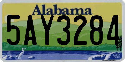 AL license plate 5AY3284