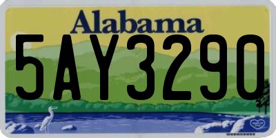 AL license plate 5AY3290