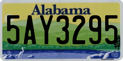 AL license plate 5AY3295