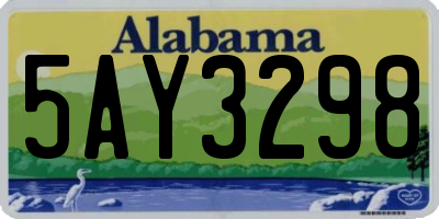 AL license plate 5AY3298