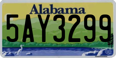 AL license plate 5AY3299