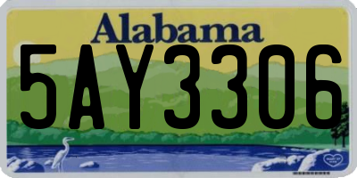 AL license plate 5AY3306