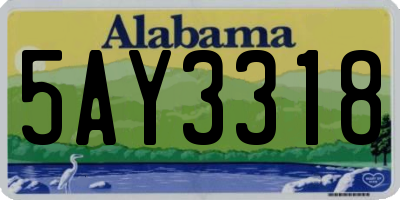AL license plate 5AY3318