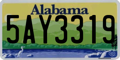 AL license plate 5AY3319