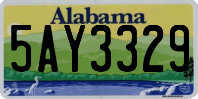 AL license plate 5AY3329