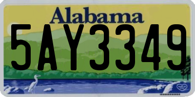 AL license plate 5AY3349