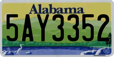 AL license plate 5AY3352