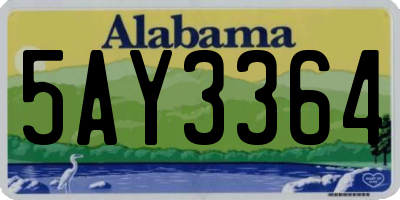 AL license plate 5AY3364