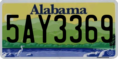AL license plate 5AY3369