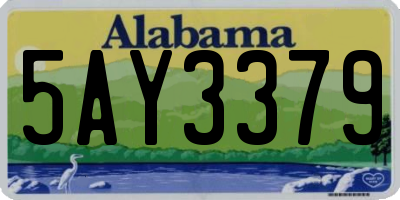 AL license plate 5AY3379