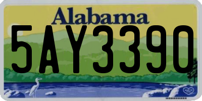 AL license plate 5AY3390