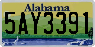 AL license plate 5AY3391