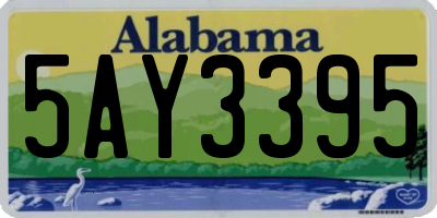 AL license plate 5AY3395