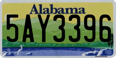 AL license plate 5AY3396