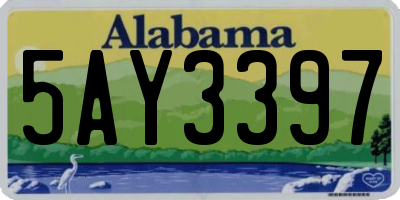 AL license plate 5AY3397
