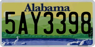 AL license plate 5AY3398