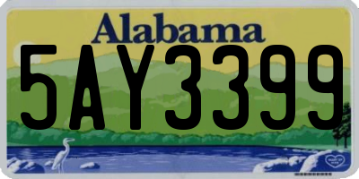 AL license plate 5AY3399