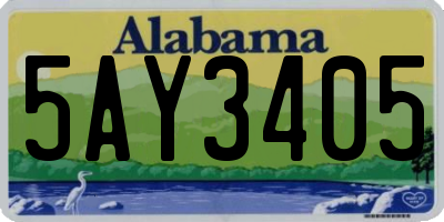 AL license plate 5AY3405