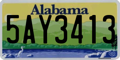 AL license plate 5AY3413