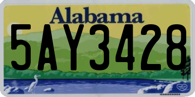 AL license plate 5AY3428