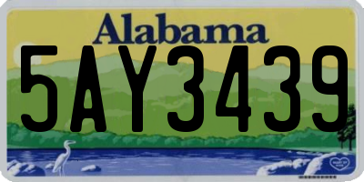 AL license plate 5AY3439