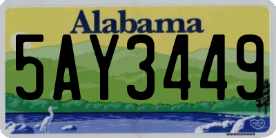 AL license plate 5AY3449