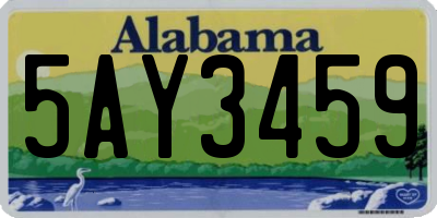 AL license plate 5AY3459