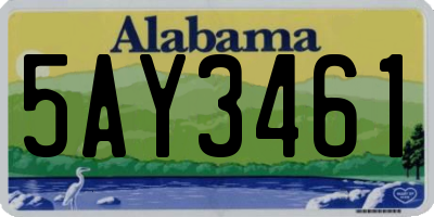 AL license plate 5AY3461