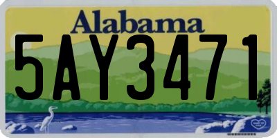 AL license plate 5AY3471