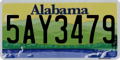 AL license plate 5AY3479