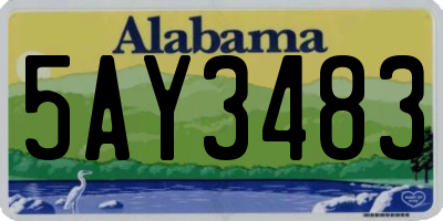 AL license plate 5AY3483