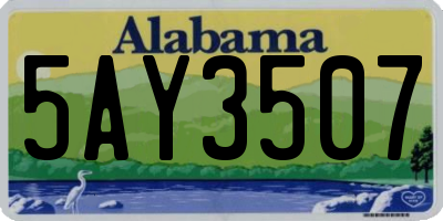 AL license plate 5AY3507