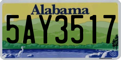 AL license plate 5AY3517