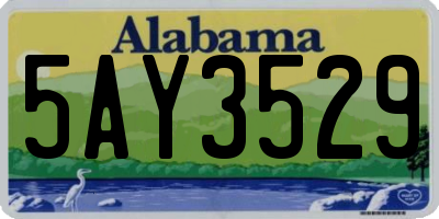 AL license plate 5AY3529