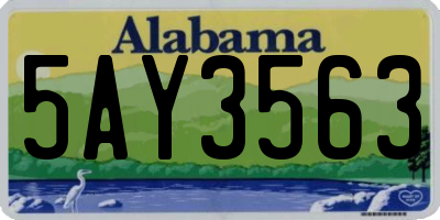 AL license plate 5AY3563