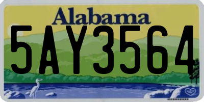 AL license plate 5AY3564
