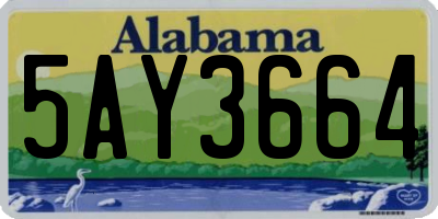 AL license plate 5AY3664