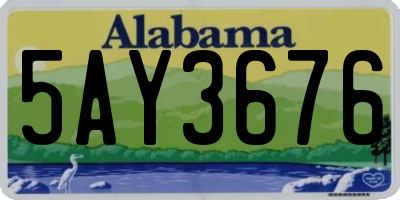 AL license plate 5AY3676