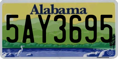 AL license plate 5AY3695