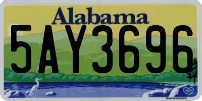 AL license plate 5AY3696