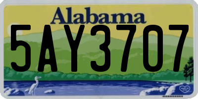 AL license plate 5AY3707