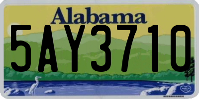 AL license plate 5AY3710