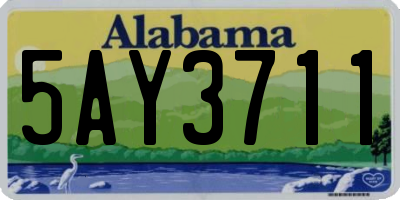 AL license plate 5AY3711