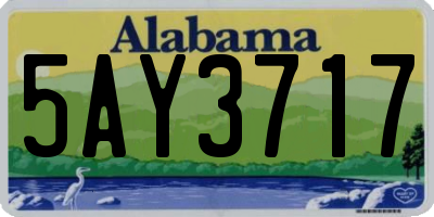 AL license plate 5AY3717