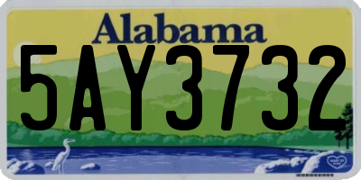 AL license plate 5AY3732