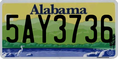 AL license plate 5AY3736